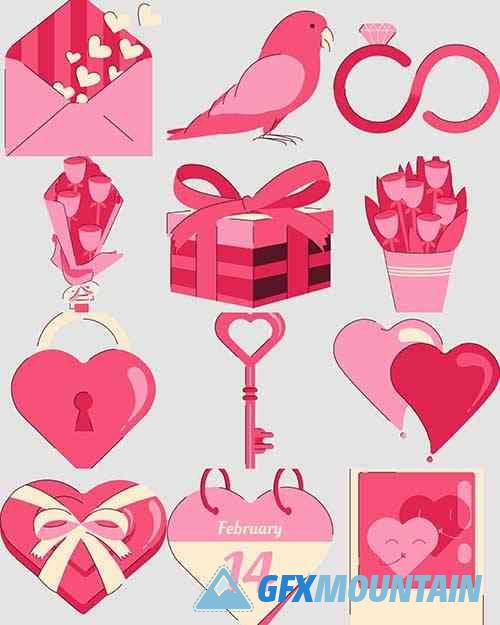 Valentine Clip Art Illustration
