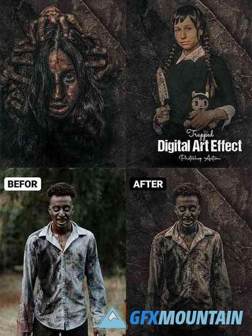 Trapped Digital Art Effect