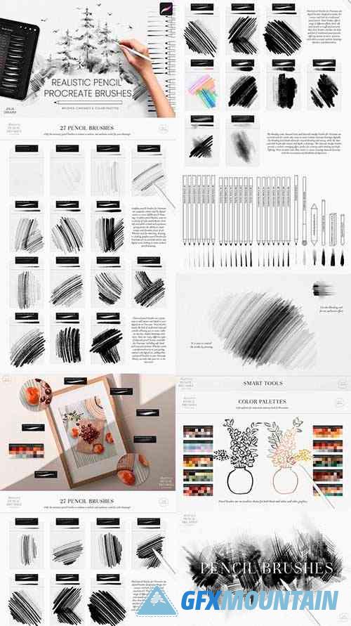 Realistic Pencil Procreate Brushes - Painting Kit for Procreate iPad