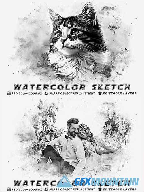 Sketch Watercolor Photo Effect