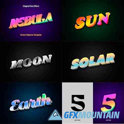 Smooth Gradient 3D Text Effects