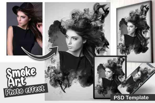 Smoke Art Photo Template 