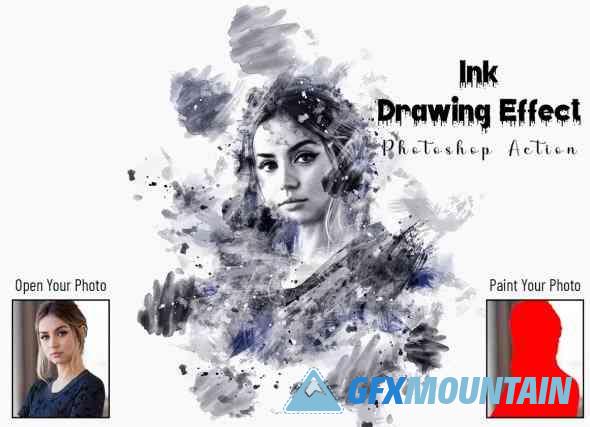 Ink Drawing Effect Photoshop Action