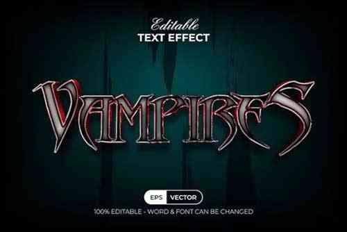 Text Effect Horror Style Editable Text Effect