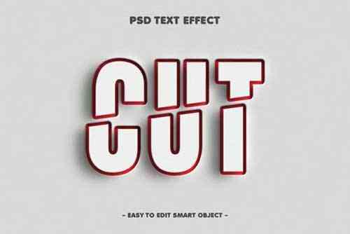 Cut Pop Out Photoshop Text Effect