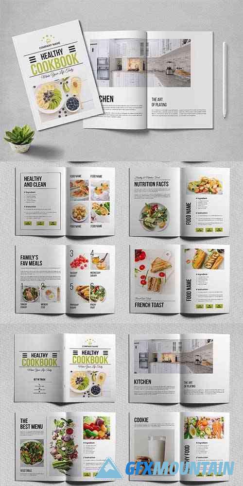 Healthy Cookbook Design Template
