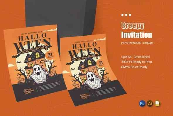 Creepy Costume Party Invitation