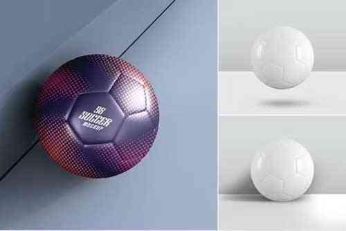Soccer Ball Psd Mockup Set
