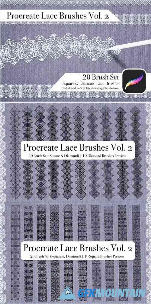Procreate Lace Brush Set Vol 2