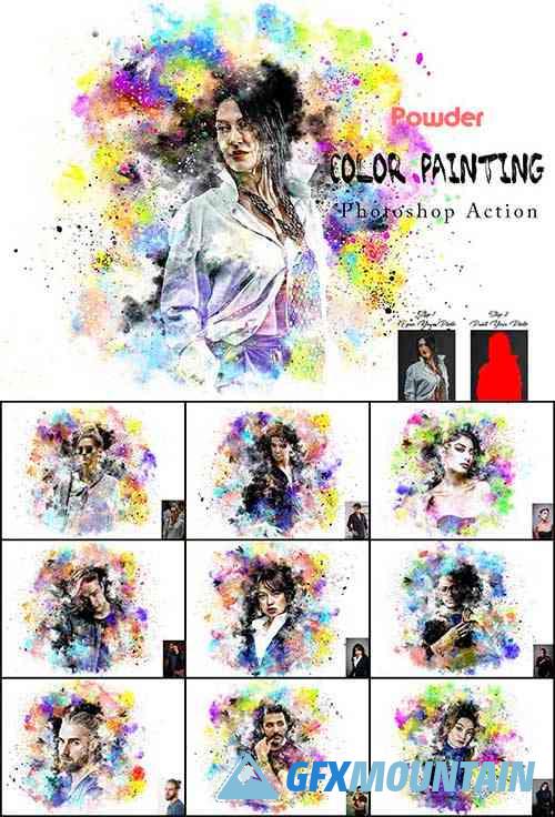 Powder Color Painting Ps Action