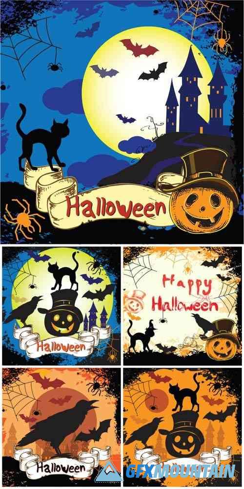 Halloween Vector Background Illustration