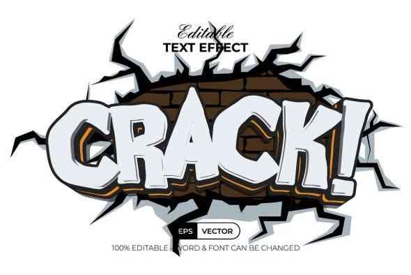 Crack Text Effect Comic Style