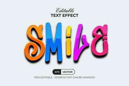 Smile Text Effect Colorful Style