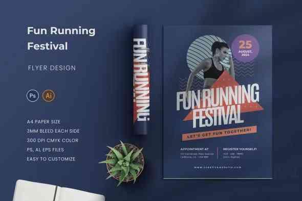 Fun Running Festival Flyer