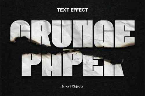 Crumpled Paper Burn Text Effect