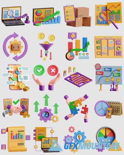 Business Operations - 3D Icon Set