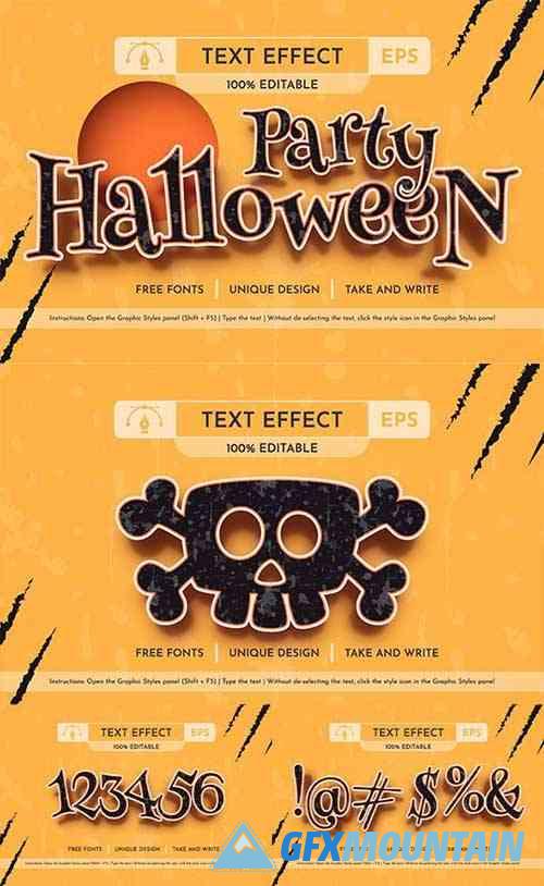 Halloween Party - Editable Text Effect, Font Style