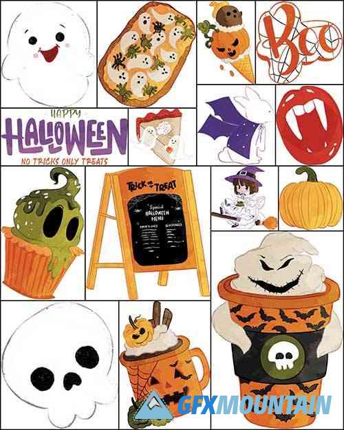 Halloween No Tricks Only Treats Stickers