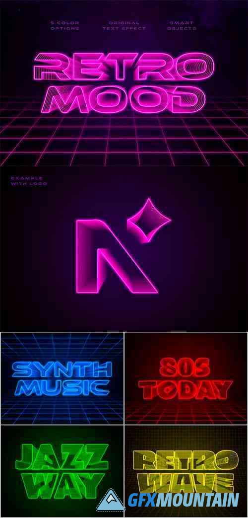 Retro Wave Text Effects