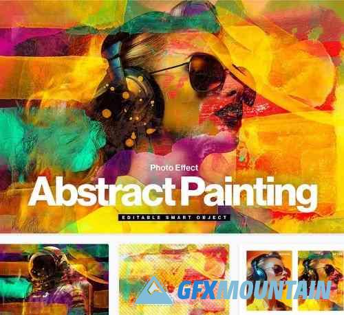 Abstract Painting Photo Effect Template