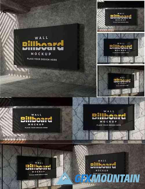 Wall Billboard Mockup