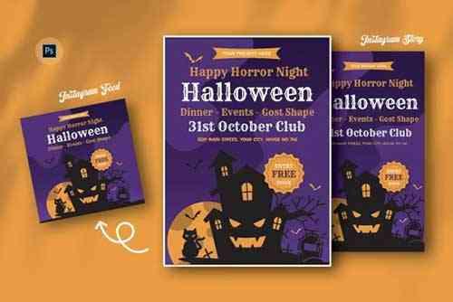Carry Halloween Day Flyer Template