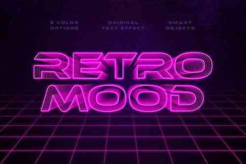 Retro Wave Text Effects