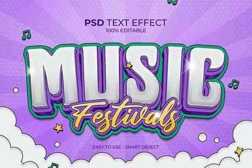 Music Festivals Text Effect