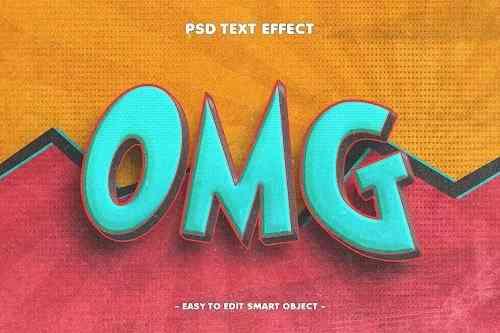 OMG Comic Blast Text Effect Layer Style
