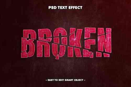 Broken Scattered Text Effect Layer Style