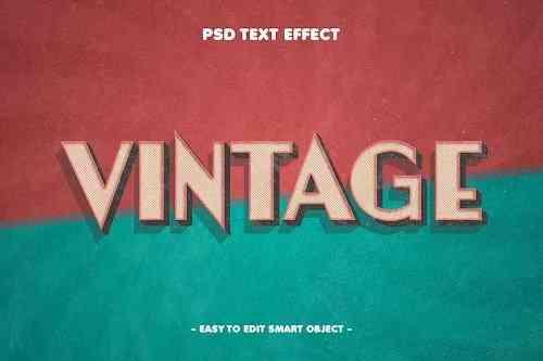 Retro Vintage Grunge Textured Text Effect