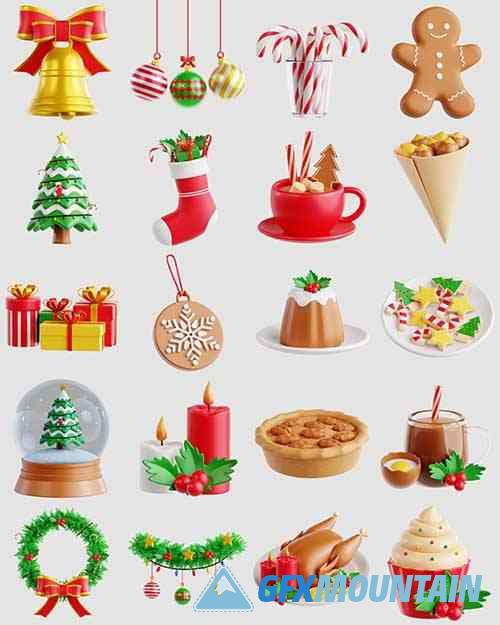 Christmas Time 3D Icon Set