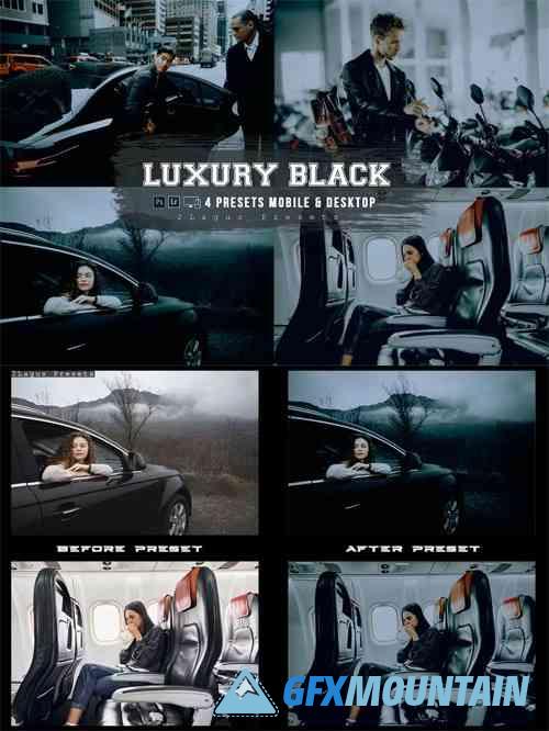 Black Luxury Mobile & Desktop Lightroom Presets