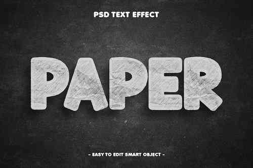 Paper Editable Editable Text Effect