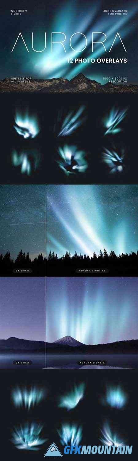 Aurora - 12 Northern Lights Overlays