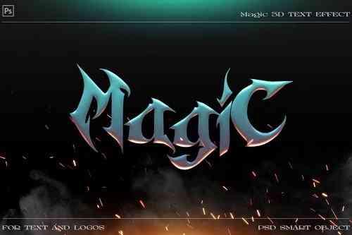 Magic 3D Duo Lighting Text Effect