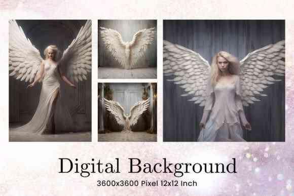 Wings Feather Studio Backdrop Overlays