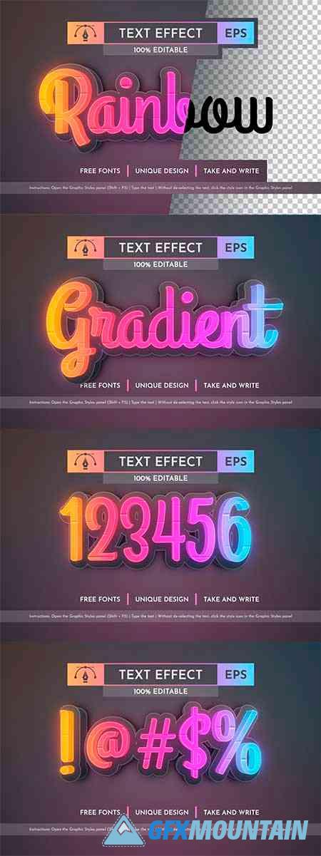 Rainbow - Editable Text Effect