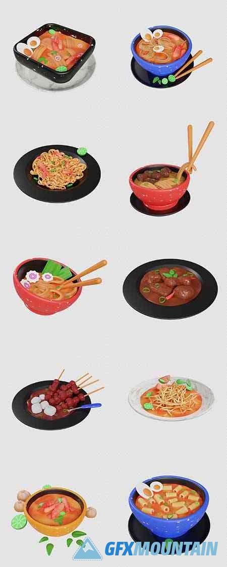 Asian Food 3D Icon