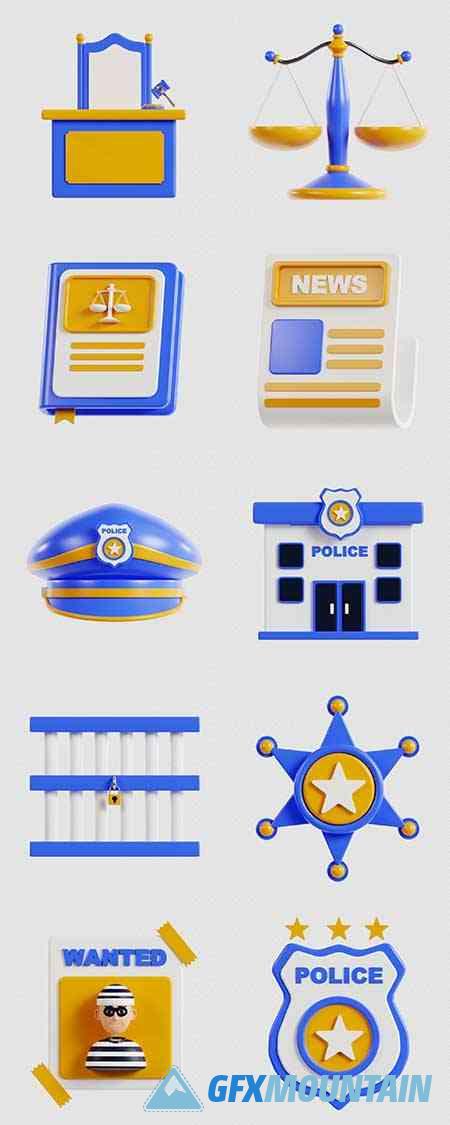 Law & Justice 3D Icon