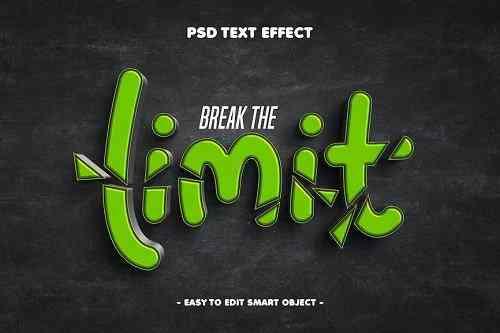 Break The Limit Psd 3D Text Effect