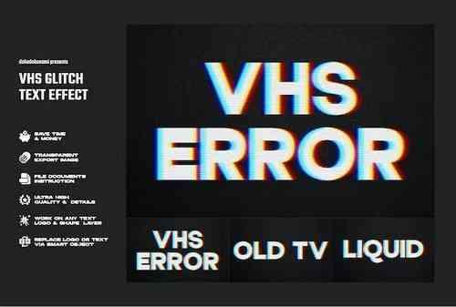 VHS Glitch Text Effect