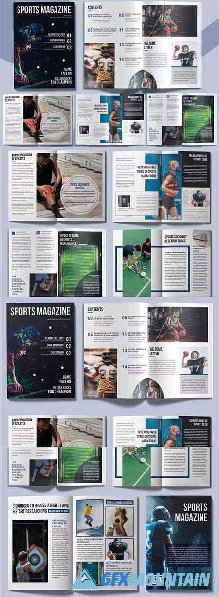 Sports Magazine Layout Design