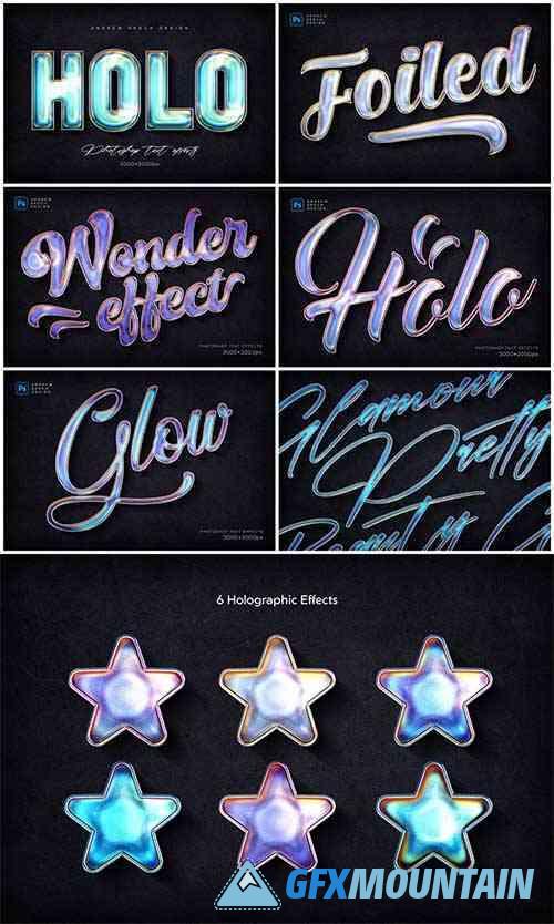 Holographic Text Effects