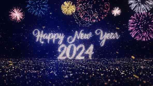 Happy New Year 2024 With Fireworks 1