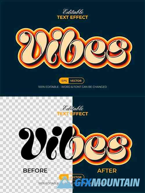 Vibes Text Effect Retro Style