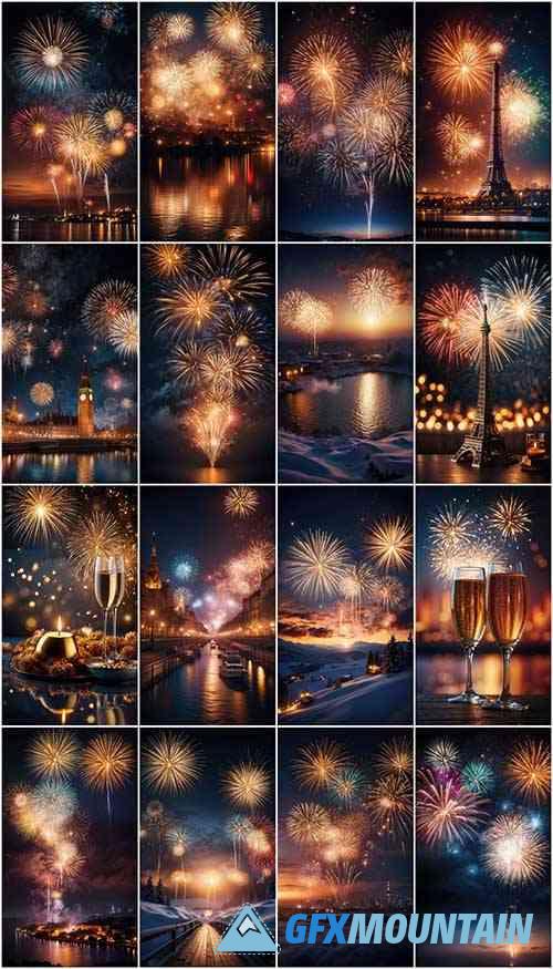 Abstract New Year Celebration Backgrounds