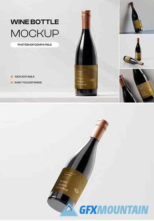 Wine Bottle Mockup Collection Elevate Your Brand