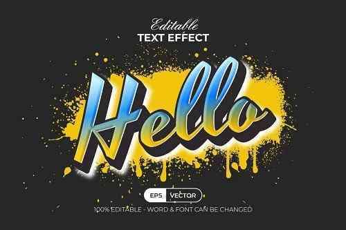Hello Text Effect Graffiti Style