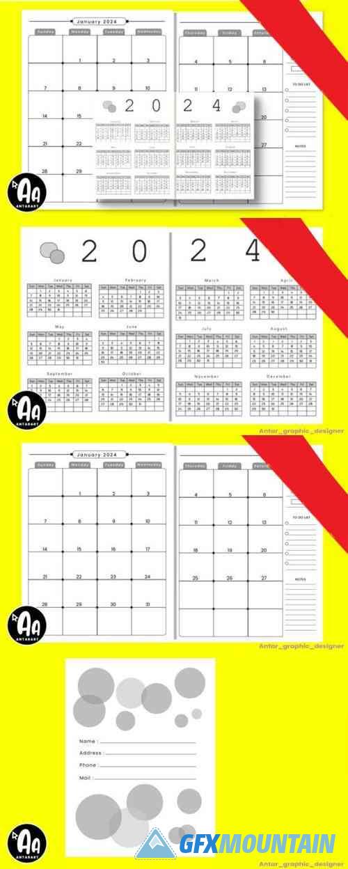 2024 Monthly Printable Planner